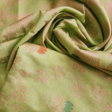 Green Meenakari Pure Katan Silk handwoven banarasi Suit