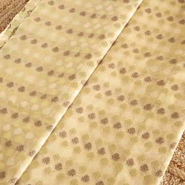 golden jute katan brocade silk banarasi fabric ( PER METRE )