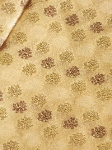 golden jute katan brocade silk banarasi fabric ( PER METRE )