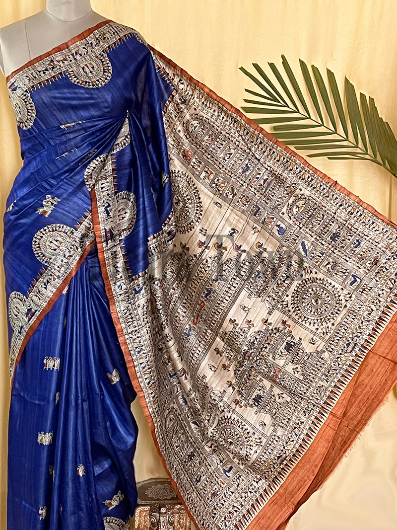 Tussar Ghicha Pure Silk Sarees || Peepal Clothing