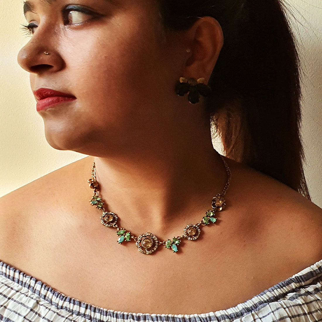 Gorgeous Green Charm Necklace - Ticara Town