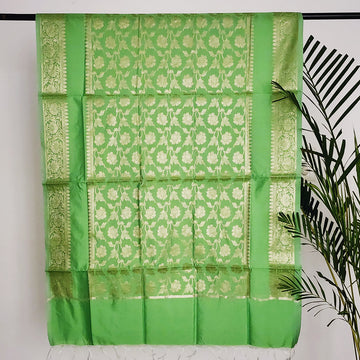 Green Banarasi Katan Silk Dupatta