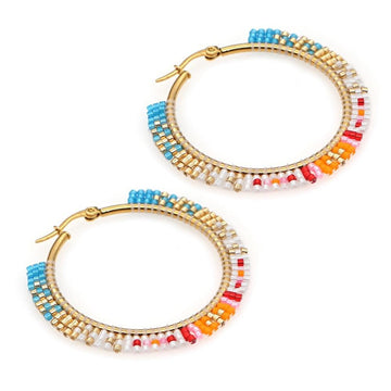 Miyuki Beads Hoop Earrings
