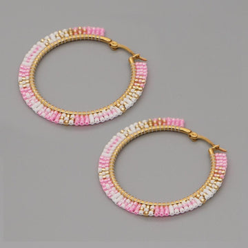 Miyuki Beads Hoop Earrings