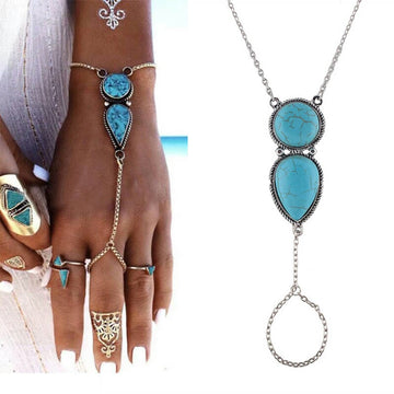 Boho Fashion Lux Blue TurquLink Bracelet